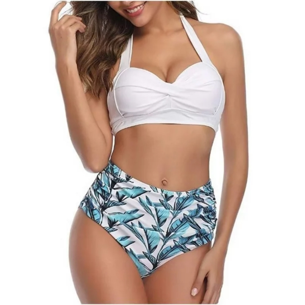 Retro High Waist Swim Suit